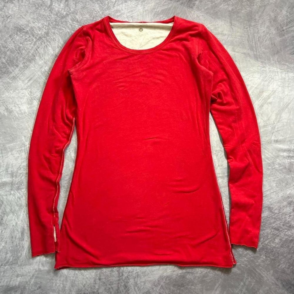 Lululemon Red Longsleeve Athletic Top